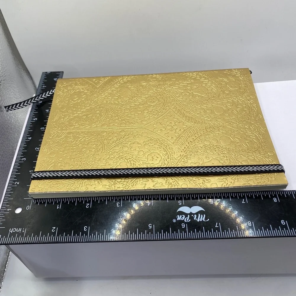 Christian Lacroix Paris Paseo Gold‎ Embossed Journal Notebook Metallic Gold 8x6